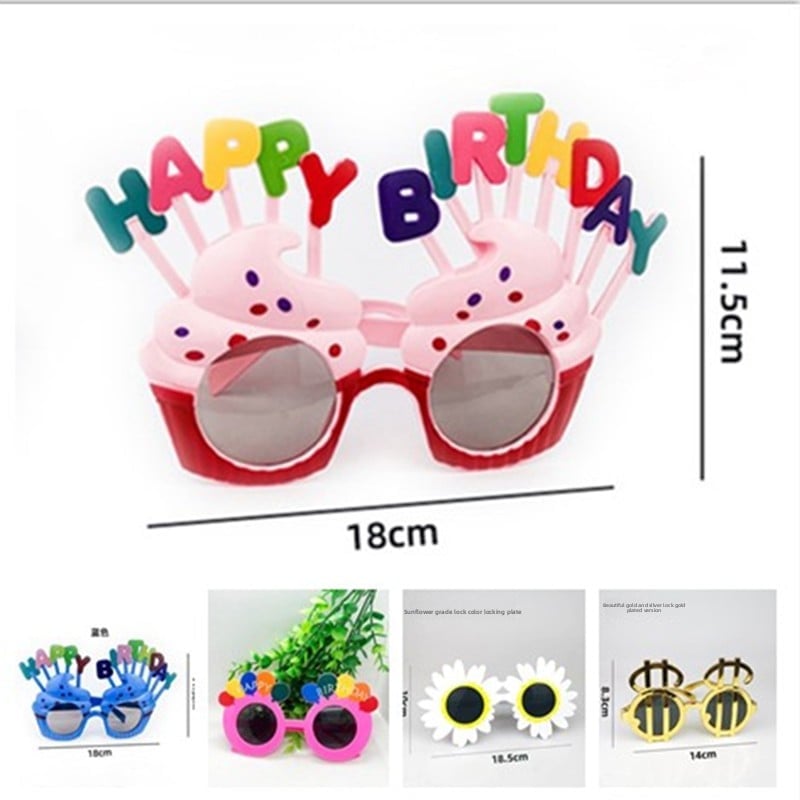 Bizarre creative party photography props, cake decorations, weekend props, Christmas birthday glasses