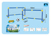 Kidsren's Plastic Football Goal Indoor and Outdoor Sports Toys Large Two-In-One Simple Portable Football Goal