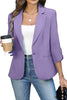 Solid Color Lightweight Slim Suit Jacket
