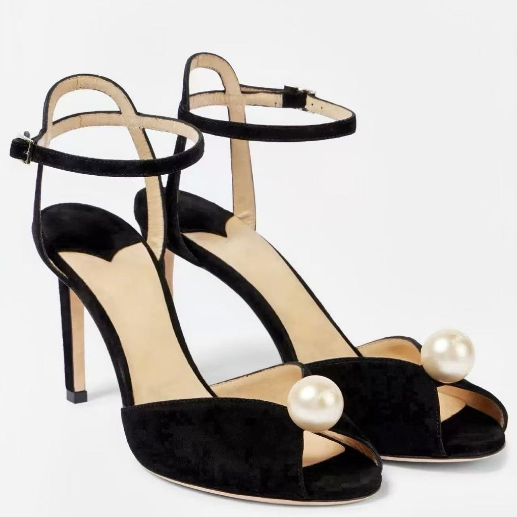 Simple style high-heeled fish-mouth shoes