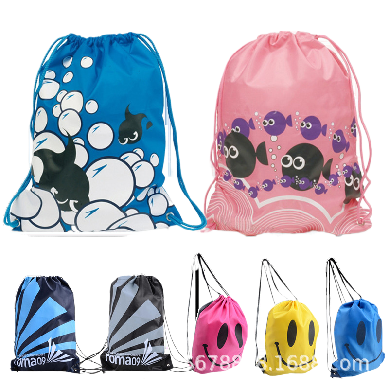 Waterproof double-shoulder drawstring bag