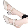 Women's Casual Square Toe Back Empty Sandals with Chunky Heel