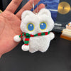 Cute Squeaking Black Cat Plush Doll Keychain Pendant