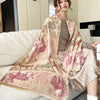 National Style Elegant Cashmere Scarf Double-sided Dual-use Jacquard Shawl