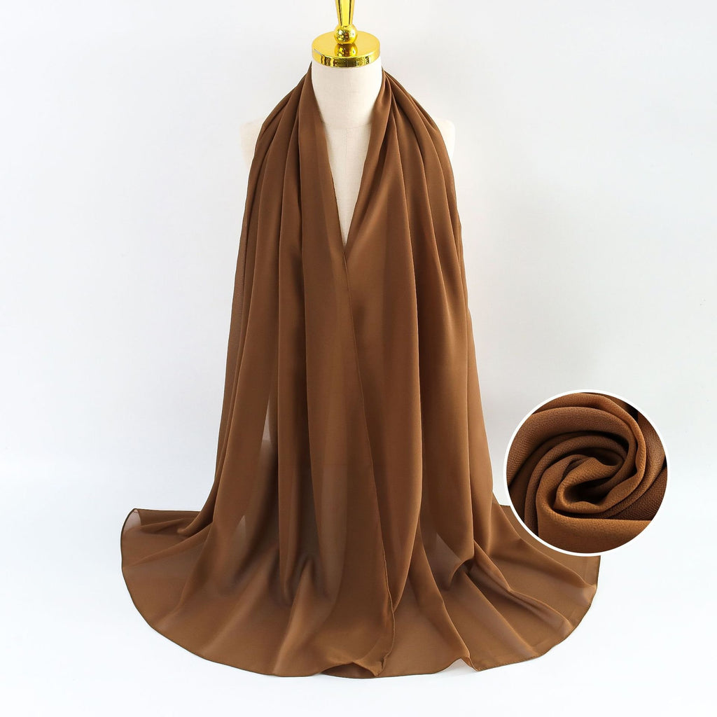 Elegant Pearl Chiffon Scarf for Women