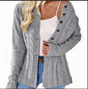 Women's Single-breasted Casual Long-sleeved Knitted Cardigan