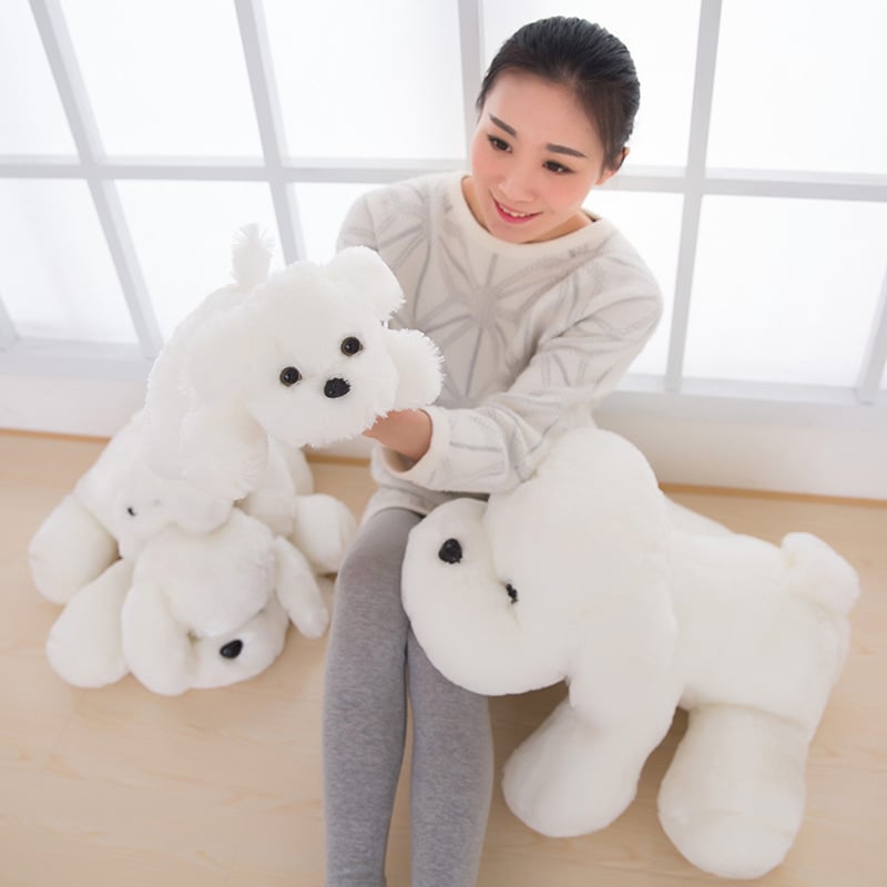 White small lapdog plush toy