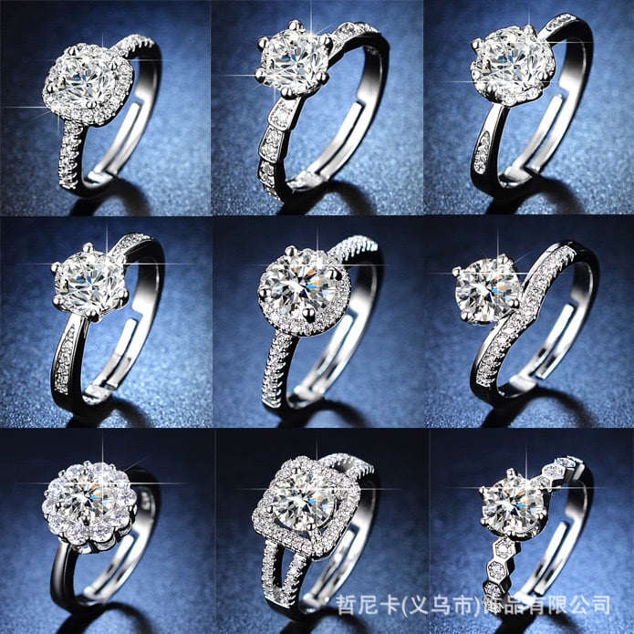 Adjustable diamond ring
