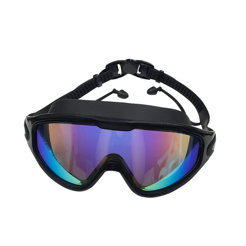 Electroplated waterproof, anti-fog, high-definition wide-field swimming goggles for both men and women