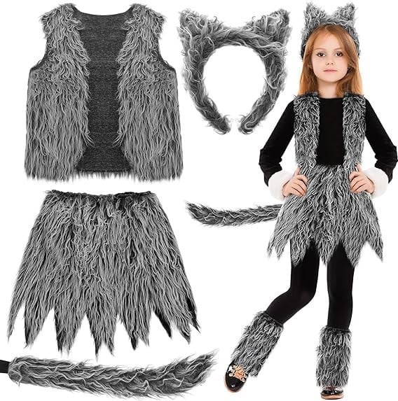Wolf Ears Head Button Mask