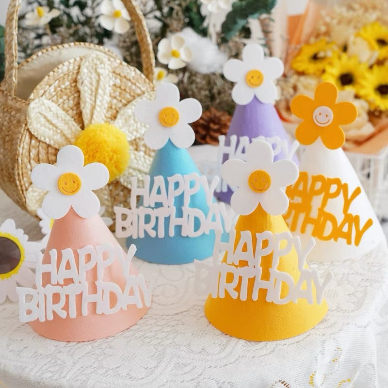 Felt hat children's birthday non-woven hat party yellow crown decorative hat diy crown props