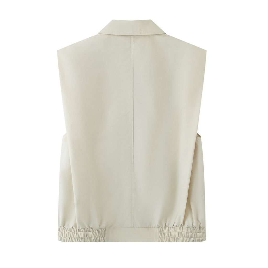 Early Autumn New Women's Clothing Fashionable All-match Casual Sleeveless Jacket Vest Coat