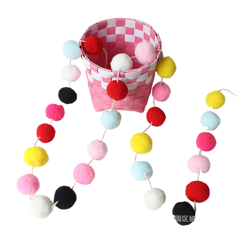 DIY Decorative Fur Ball Strings for Party and Room Decor
