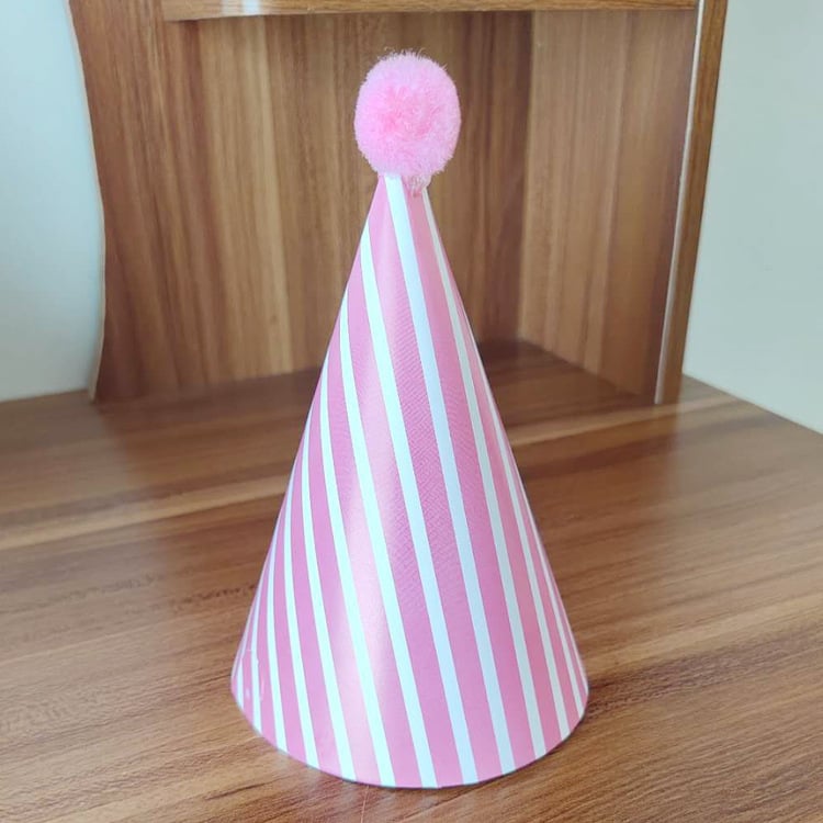 Children's birthday party polka dot pompom party hat crown hat set baby one year old full moon photo props