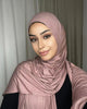 Solid-color lustrous cotton scarf for women