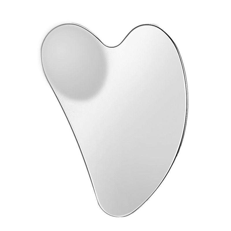 Stainless steel gua sha board large heart-shaped face scraping firming lifting massage board multifunction heart-shaped fascia knife