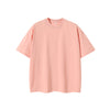 Double Yarn Short Sleeve Sweat-absorbing Cotton T-shirt Top