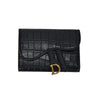 Crocodile-patterned embossed small wallet