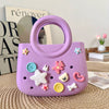 Mini EVA Beach Square Shell Handbag with DIY Hole Pattern