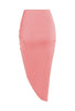 Women's Sexy Ruched Midi Skirts, Bodycon Elasticity Tight Casual Club Asymmetrical Skirt