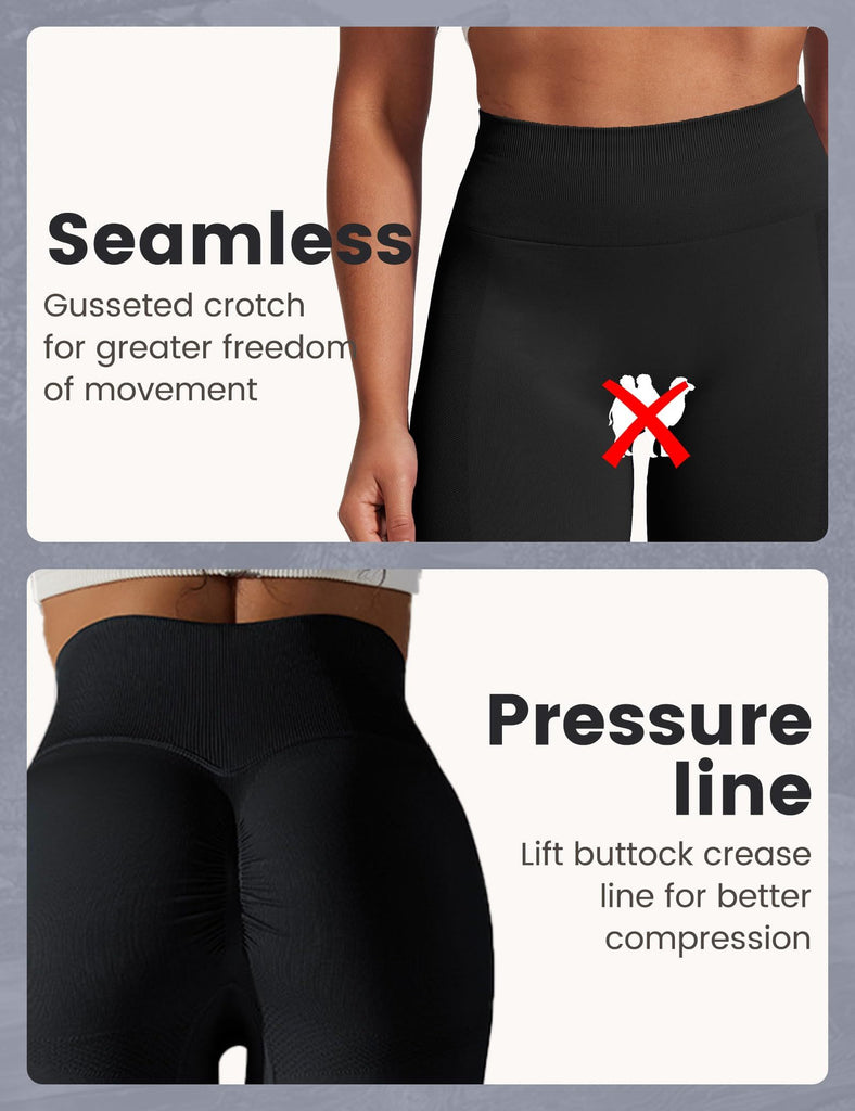 Yoga Pants - Cropped High-waisted Seamless Solid Color Yellow Pine Green