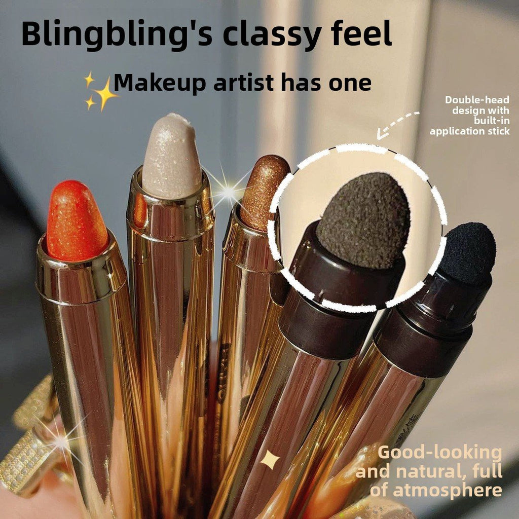High-gloss double-headed pearlescent fine flash contour and brightening eyeshadow stick