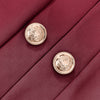 Plus Size Women's Solid Color Double Breasted Long Sleeve Top - Button Cuff Casual & Office Wear