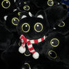 Cute Squeaking Black Cat Plush Doll Keychain Pendant