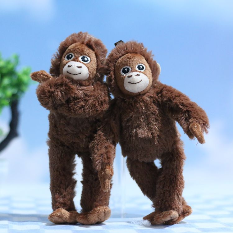 Cute plush monkey pendant