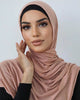 Solid-color lustrous cotton scarf for women