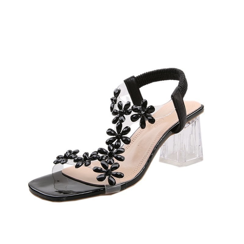 Medium Heel Transparent High Heels