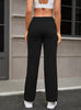 Women's New Button Up Straight Leg Pants With Pocket Loose Yoga Pants
