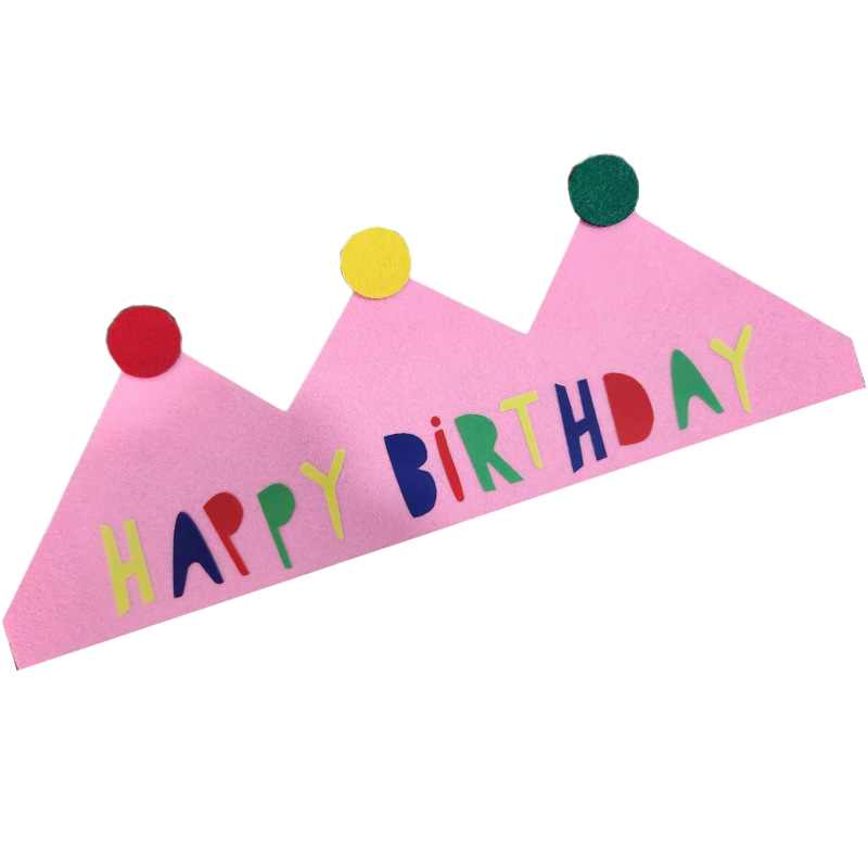 INS New Felt Crown Letter Birthday Hat for Kids Party