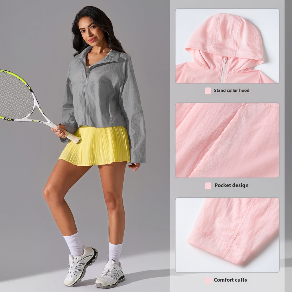 Lightweight Quick-drying Breathable Women's Hooded Long Sleeve Coat