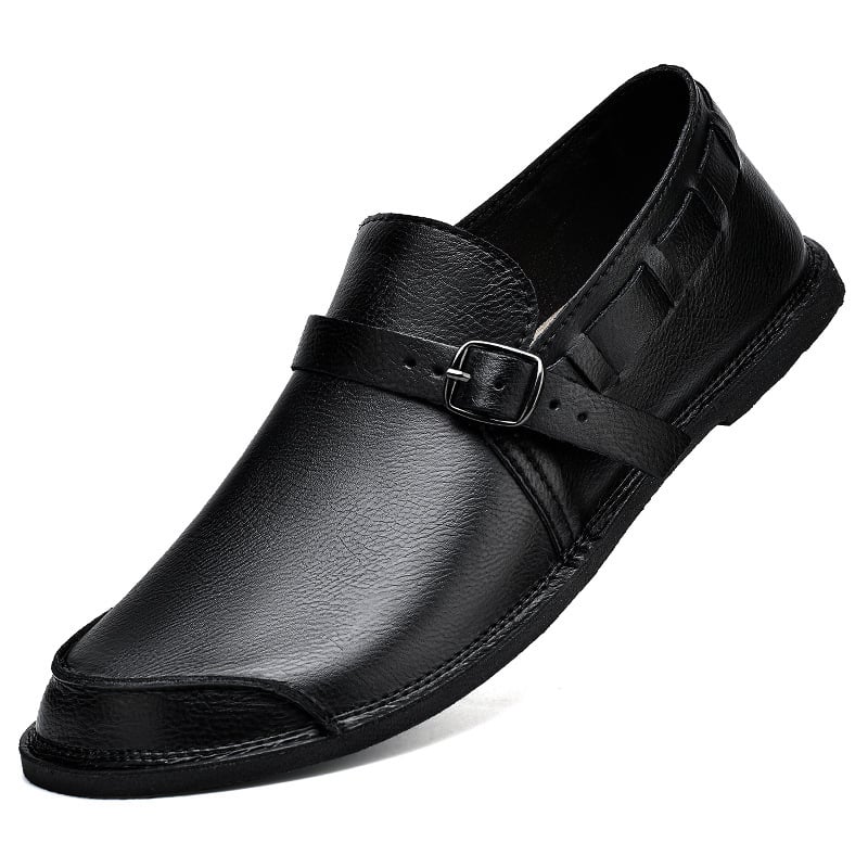 Men's lazy casual leather shoes for spring and autumn