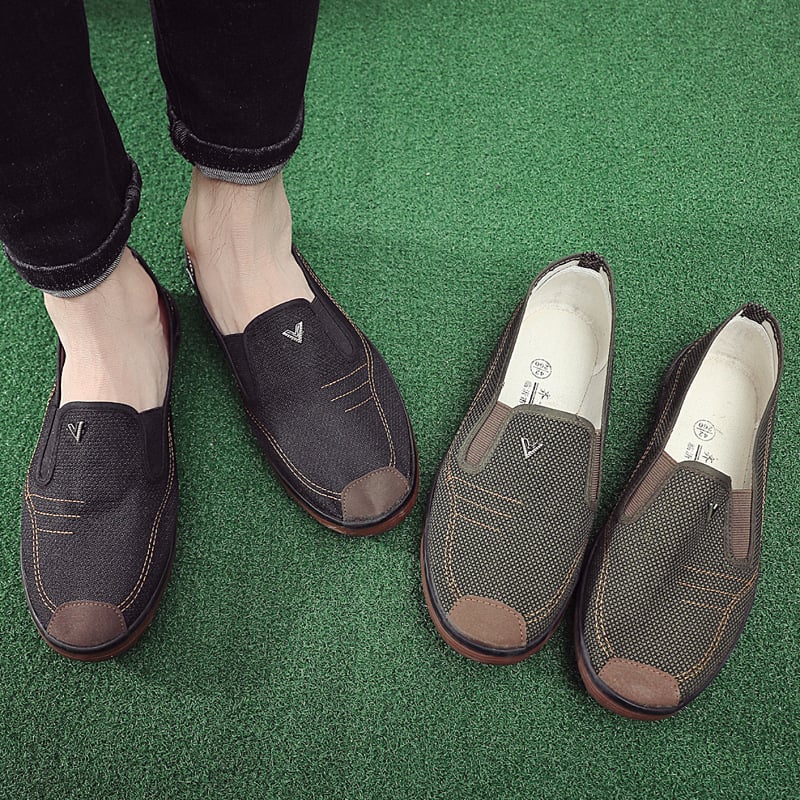Canvas Shoes Men's Casual Cloth Shoes Breathable Old Middle Aged Casual Shoes