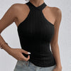 Ladies' Solid Color Fashionable Cross Tie Design, Backless Sexy Slim Fit Camisole Top