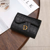 Crocodile-patterned embossed small wallet