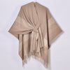 Women's Jacquard Warm Tassel Cardigan Outer Wear