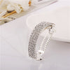 Diamond-encrusted hairpin at the back of the head for a stylish look