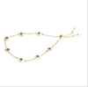 French style Titanium Steel Bracelet Imitation Pearl with Versatile Emerald Accents