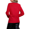 Stitching Leopard Print Lapel Elegant Workplace Elegant Slim Fit Small Business Suit
