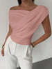 Fashion Personality Solid Color Sleeveless T-shirt For Women