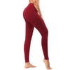 Leggings - Cropped Low-rise Solid Burgundy