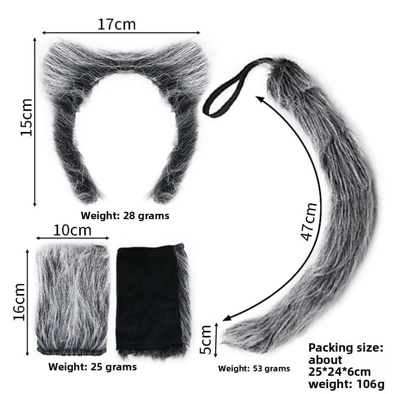 Wolf Ears Head Button Mask