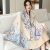 National Style Elegant Cashmere Scarf Double-sided Dual-use Jacquard Shawl