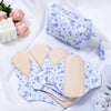 Washable Reusable Cotton Cloth Sanitary Napkins 5-Piece Set