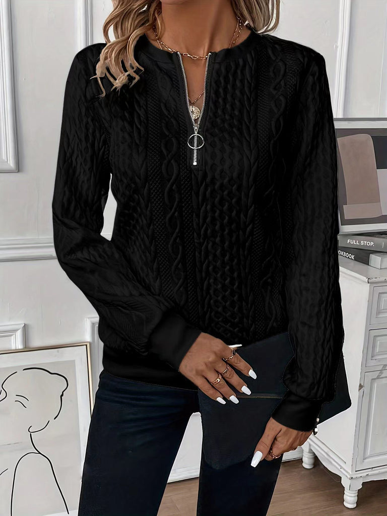 Short Women's Clothing With Zipper Sweater Long Sleeve
