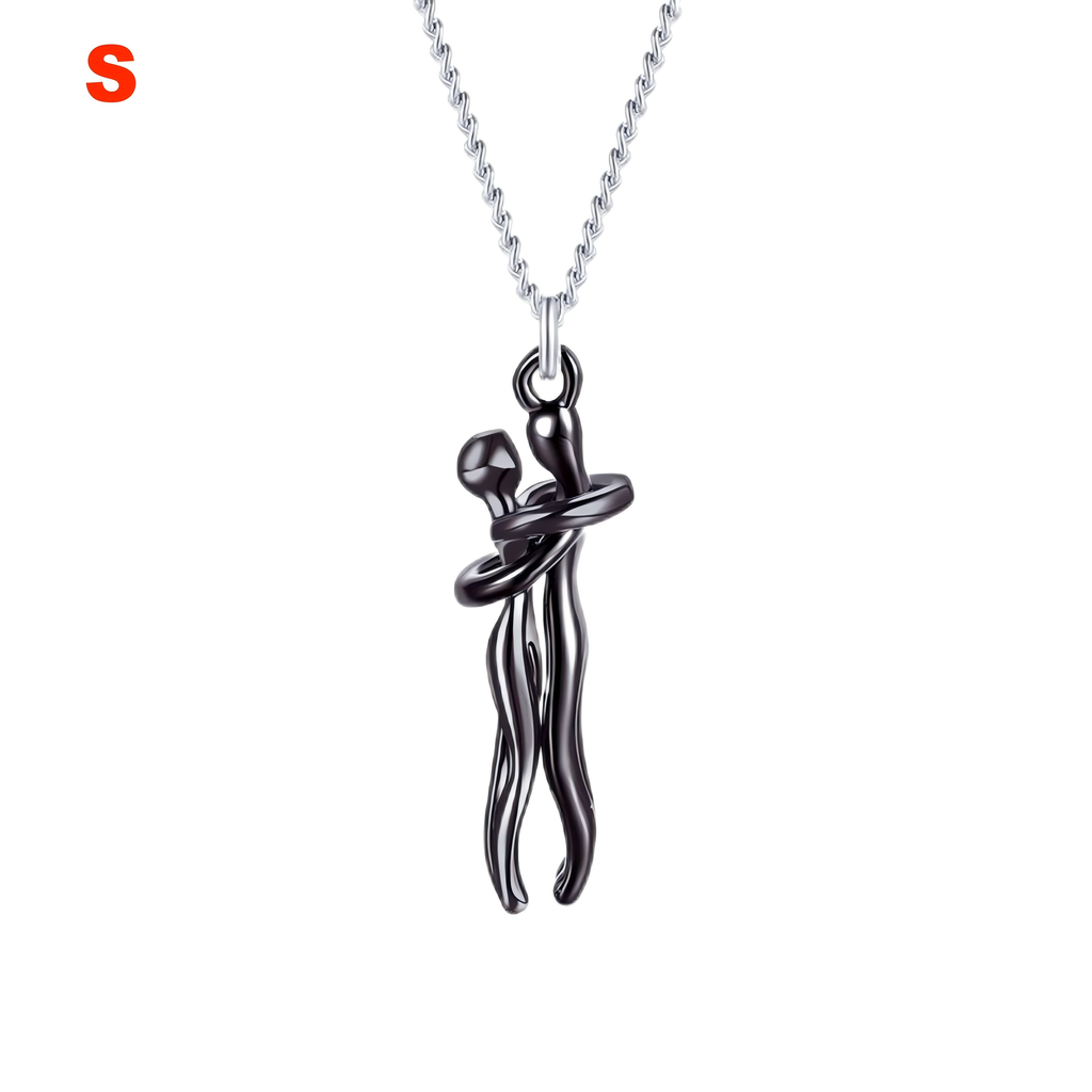 Love Hug Necklace for Couples 18K Gold Unisex Jewelry Simple Clavicle Chain For Valentine's Day Gift