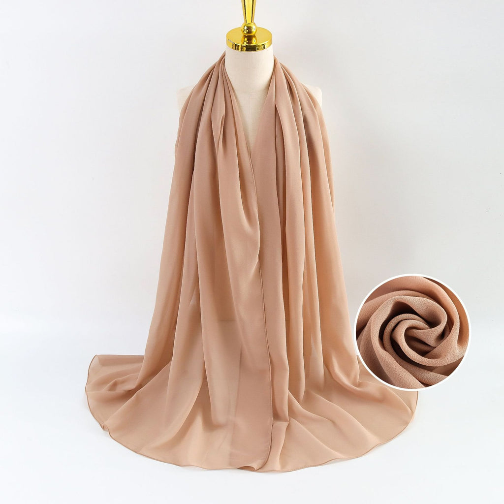 Elegant Pearl Chiffon Scarf for Women
